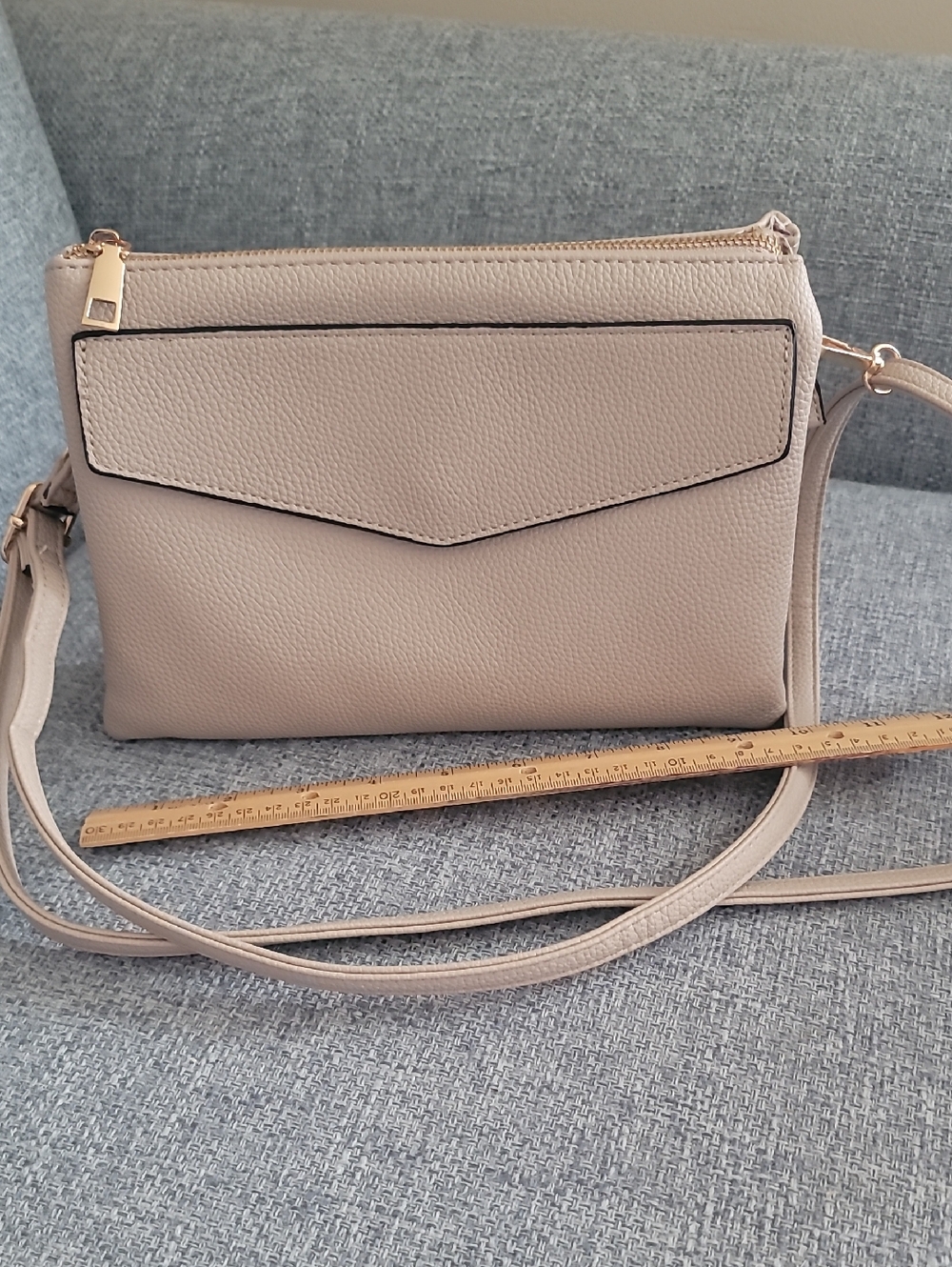 Minimalist Beige Crossbody Bag - Neutral Womens Shoulder Bag
